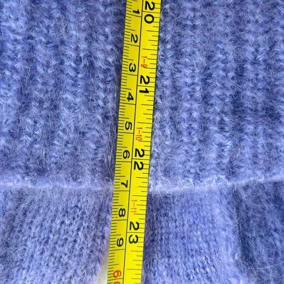 Naadam Mohair‎ Wool Blend Cardigan Sweater Size M Purple - Picture 7 of 10